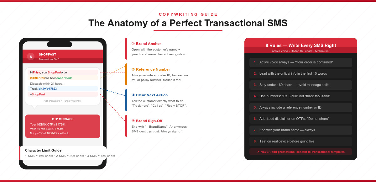 transactional sms messages writing