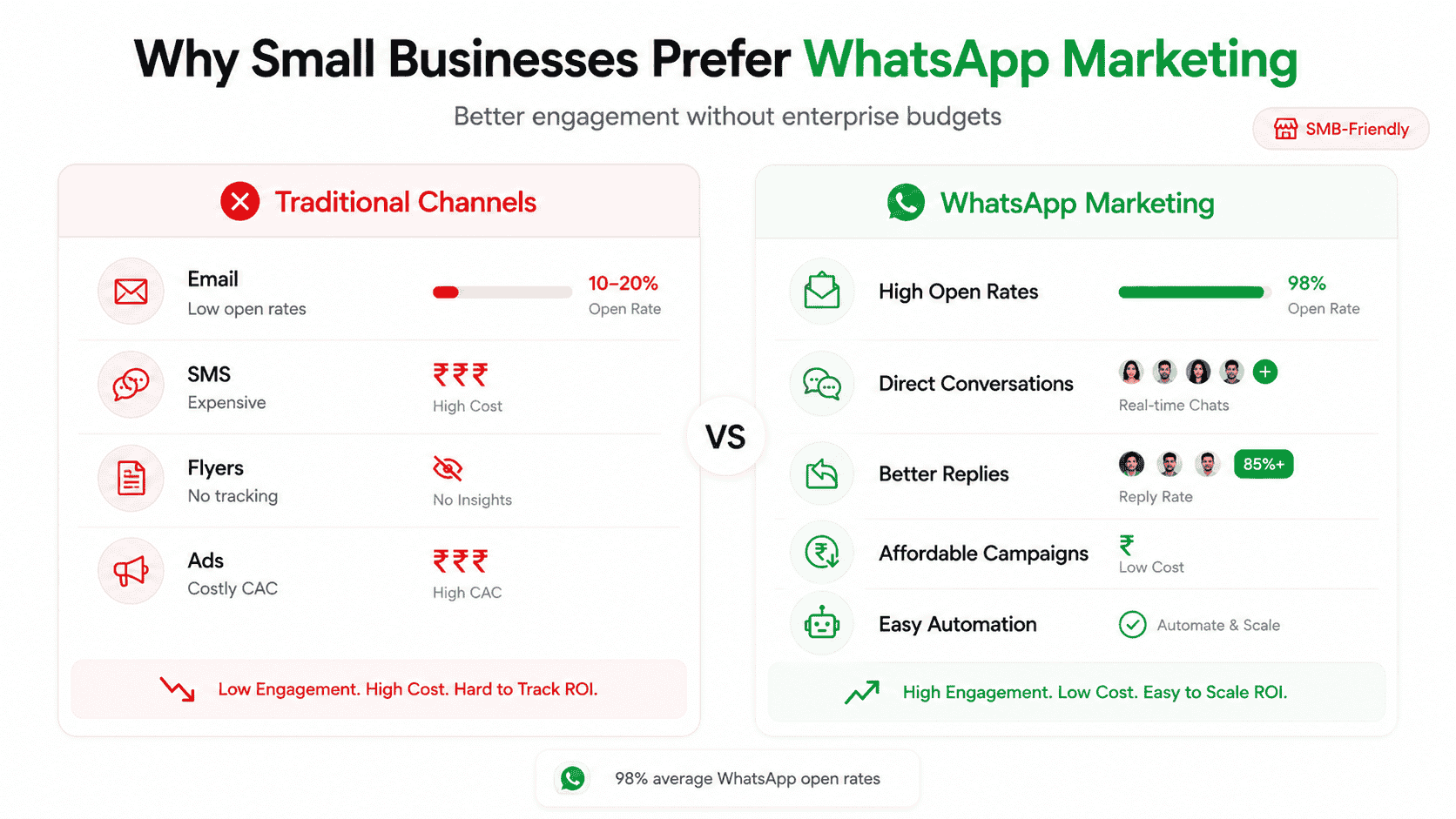 small business whatsapp marketing comparison